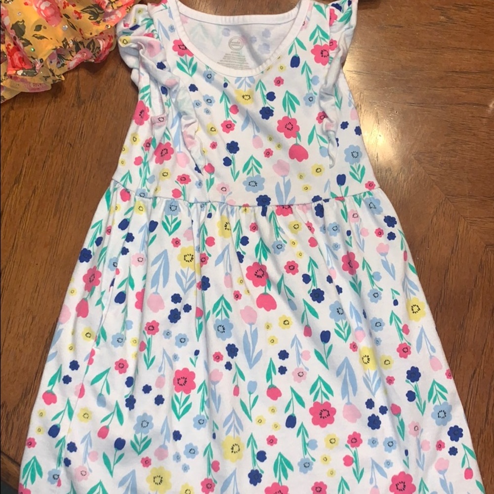 4t Jersey dress with flowers